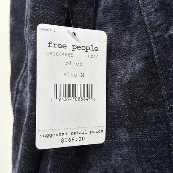 Free People Black velvet military jacket. Never worn. - Picture 4 of 6